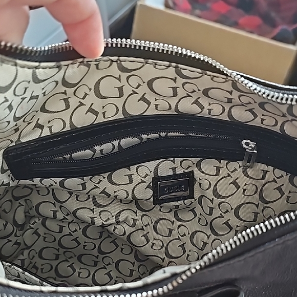 Guess Black and Tan Bow Accent Women's Bag - Picture 3 of 5